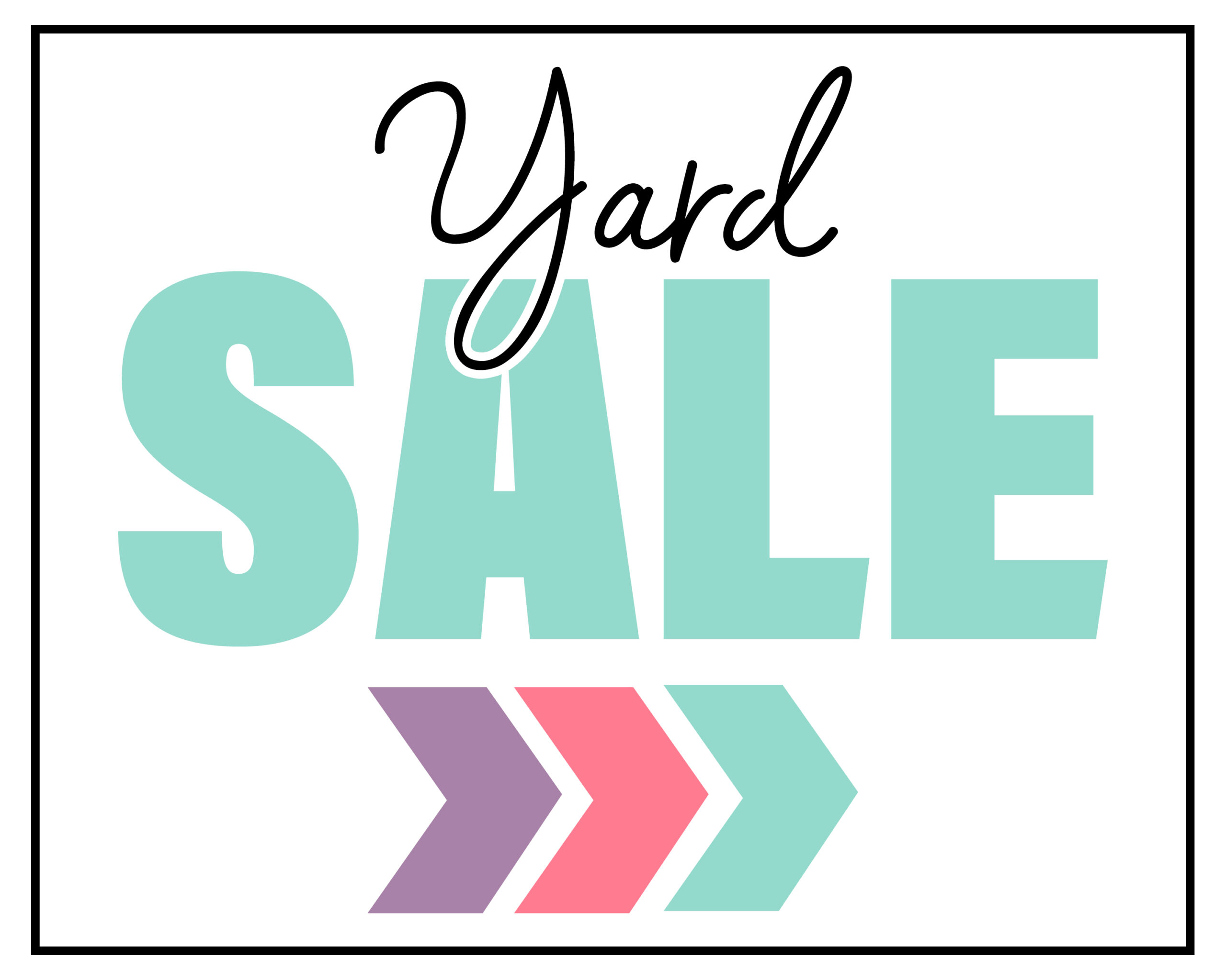 Free Printable Yard Sale Sign Collection The Cottage Market