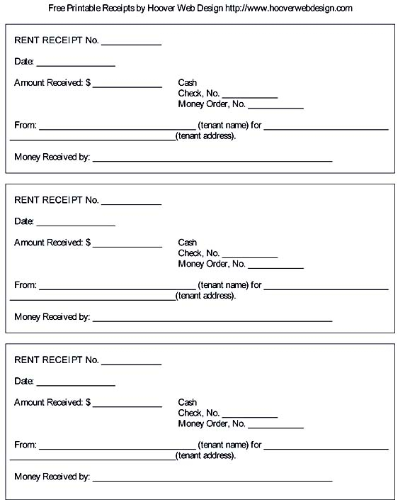 Free Rent Receipt Template And What Information To Include