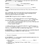 Free Tennessee Residential Lease Agreement PDF MS Word