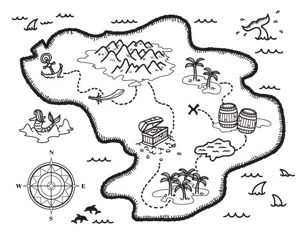 Free Treasure Map Coloring Page Download It At Https museprintables