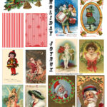 FREE ViNTaGE DiGiTaL STaMPS Free Vintage Printable Christmas Collage