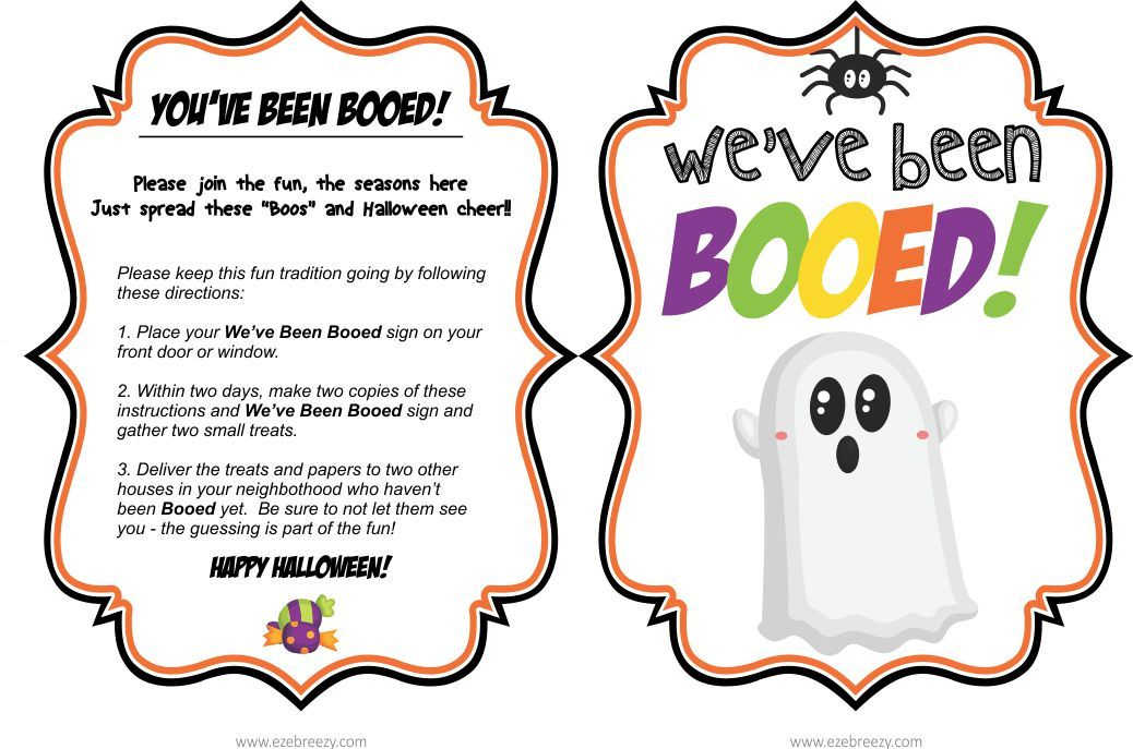 FREE You ve Been BOOed PRINTABLE You ve Been Booed Booed Printable 