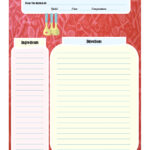 Full Page Recipe Card Recipe Book Templates Printable Recipe Cards