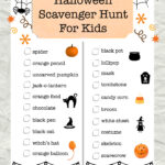 Halloween Scavenger Hunt For Kids