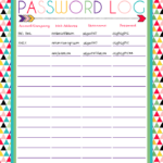 I Should Be Mopping The Floor Free Printable Password Log