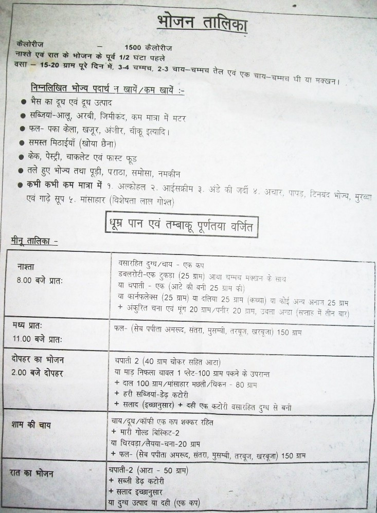 Indian Diet Plan For Heart Patient With Diabetic Hindi Best Way To