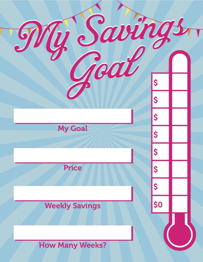 Kids Savings Chart Help Kids Save Money Description From Pinterest