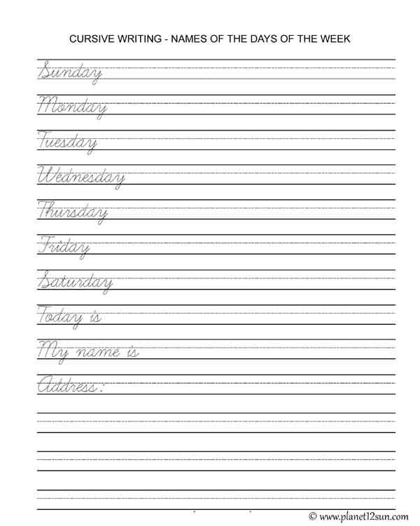 Learn Cursive Writing Free Printable Worksheet PDF Format Learning 