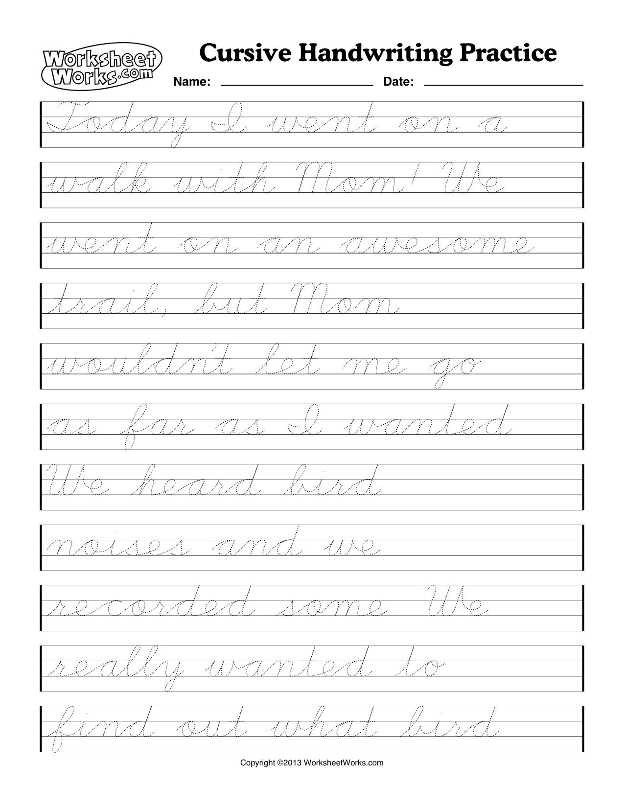 Left Handed Cursive Writing Worksheets Pdf Download Printable Cursive 