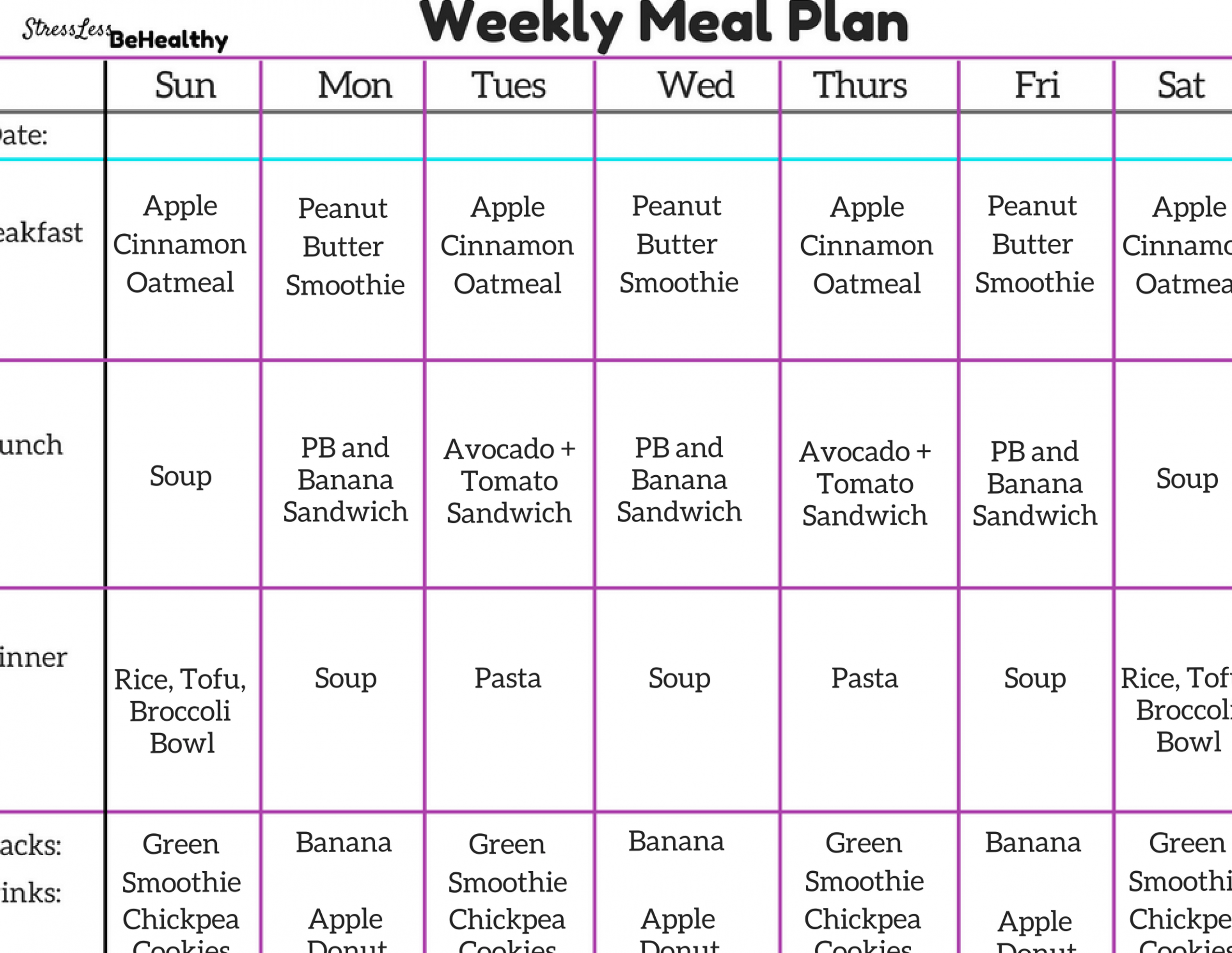 My Super Simple And Cheap Vegan Meal Plan For A Family Of Four In 