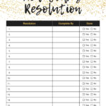 New Year s Resolution List Free Download New Years Resolution List