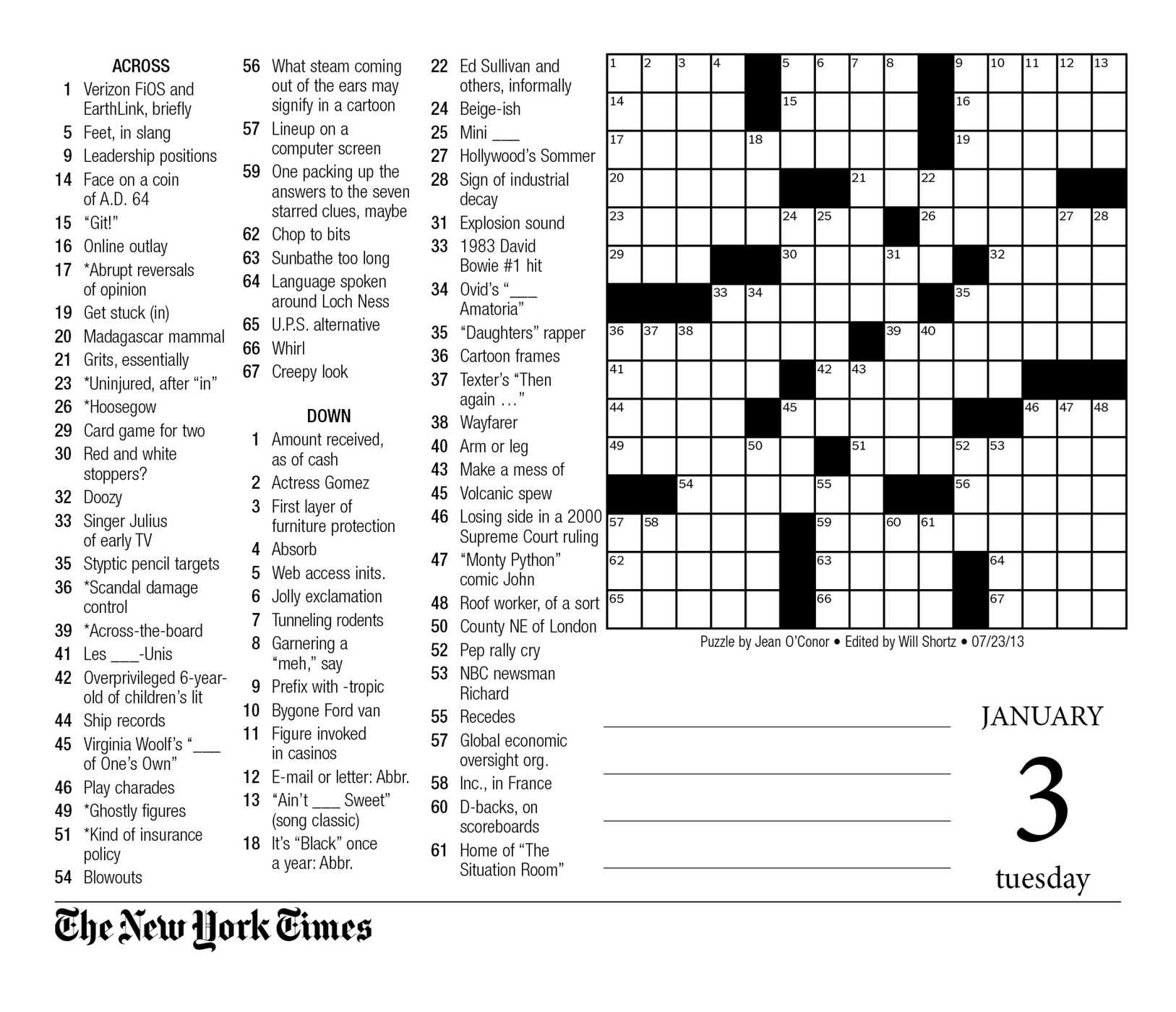 New York Times Crossword Printable Free Monday That Are Simplicity 