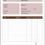 Order Form Template Printable Small Business Order Form Invoice