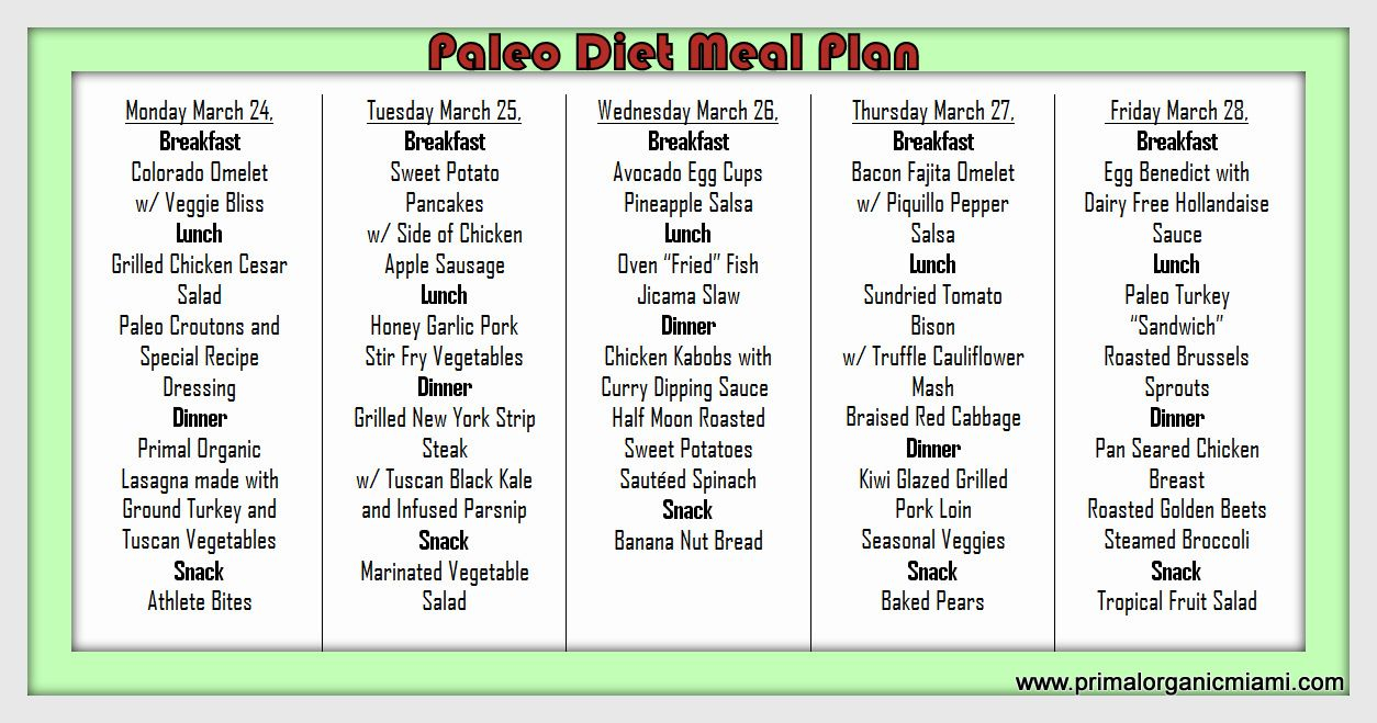 Paleo Food Delivery Menu Miami March 24 Primal Organic paleo miami 