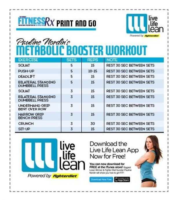 Pauline Nordins Metabolic Booster Workout Live Life Lean W High