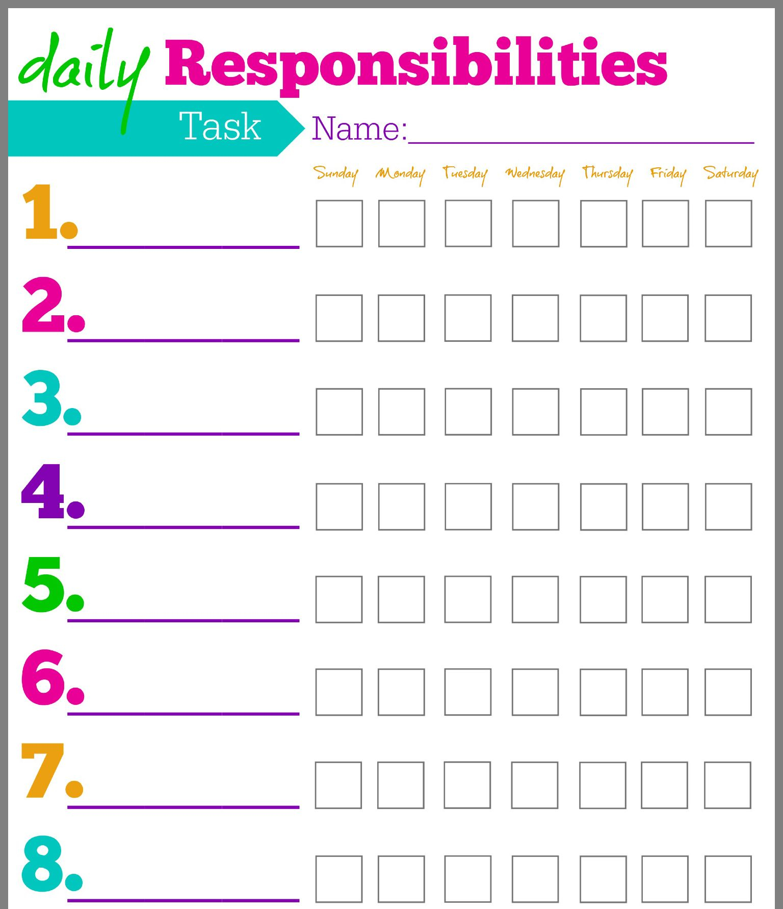 Pin By Shanta T On Kids Chores Routine Free Printable Chore Charts 