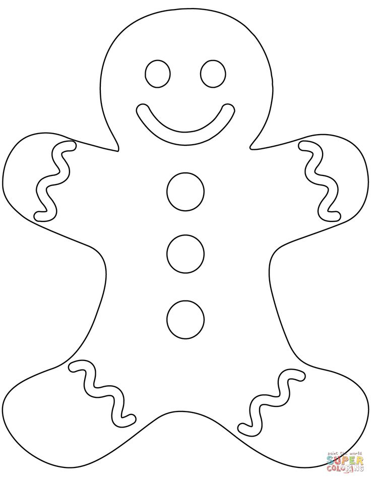 Plain Gingerbread Man Super Coloring Gingerbread Man Coloring Page 