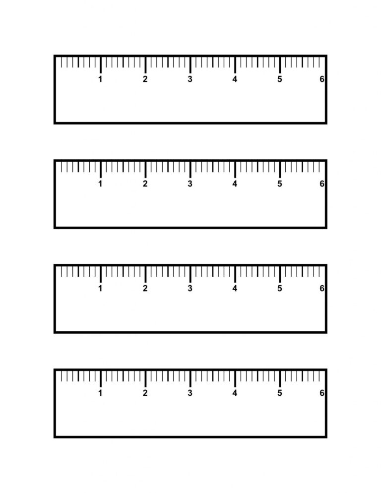 Printable 1 4 Inch Ruler Printable Ruler Actual Size