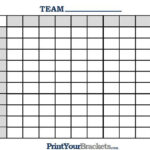 Printable 100 Square Grid Football Pool Football Pool Super Bowl Pool Football Squares Template