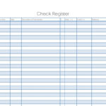 Printable Check Register Template Business