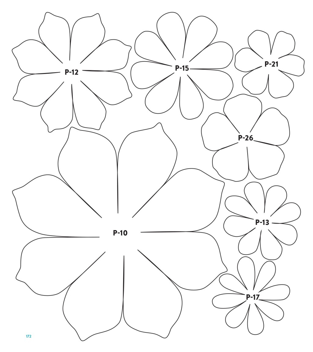 Printable Free Paper Flower Petal Templates Addictionary