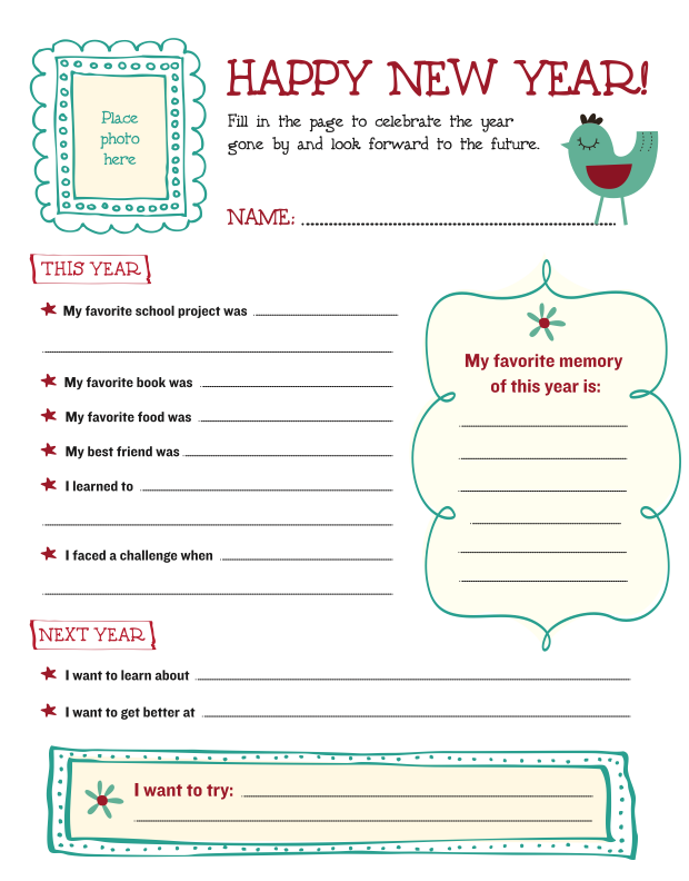 Printable New Year s Resolution Template Scholastic New Years 