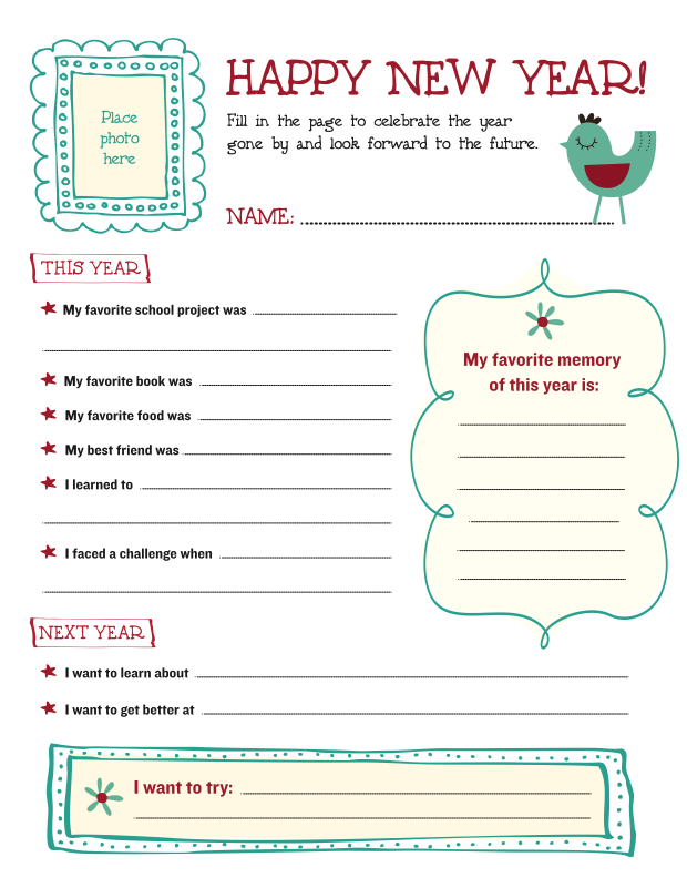 Printable New Year s Resolution Template Scholastic New Years