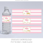 Printable Tutu Water Bottle Label Tutu Baby Shower Water Bottle In