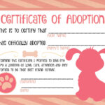 Puppy Adoption Certificate Dog Adoption Certificate Adoption