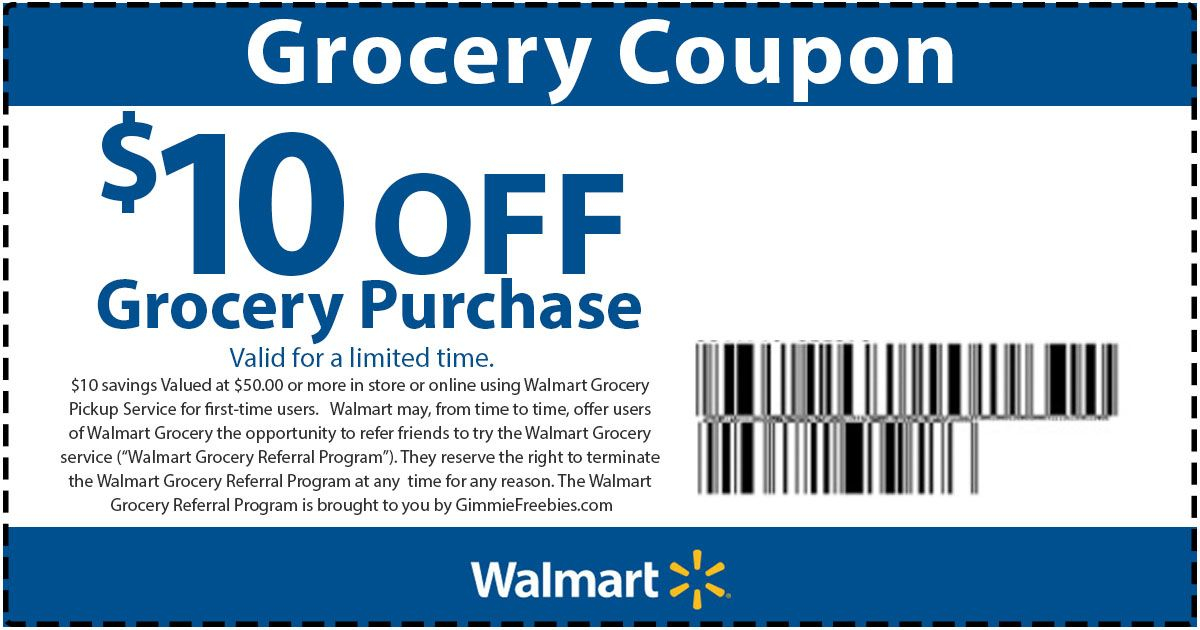 Rare Walmart Coupon 10 Off Groceries GimmieFreebies Walmart 