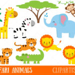 Safari Zoo Animals Clipart Zoo Keeper Jungle Animals Etsy Safari