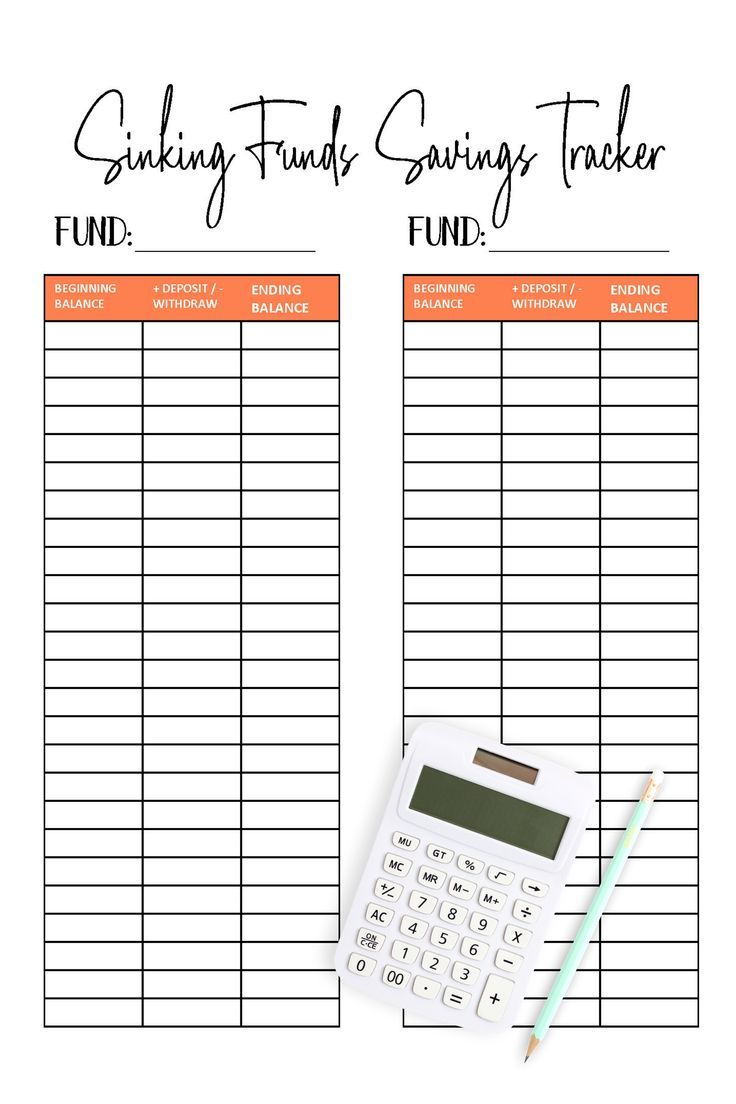 Sinking Funds Savings Tracker Yearly Expense Worksheet Etsy Sinking 