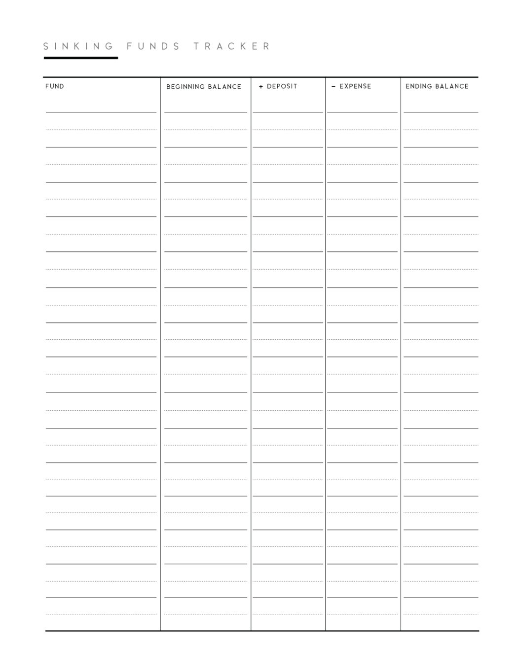 Sinking Funds Tracker Free Printable World Of Printables