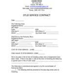 Stud Dog Breeding Contract Template Save Template Pertaining To