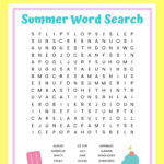 Summer Word Search FREE Printable Worksheet For Kids