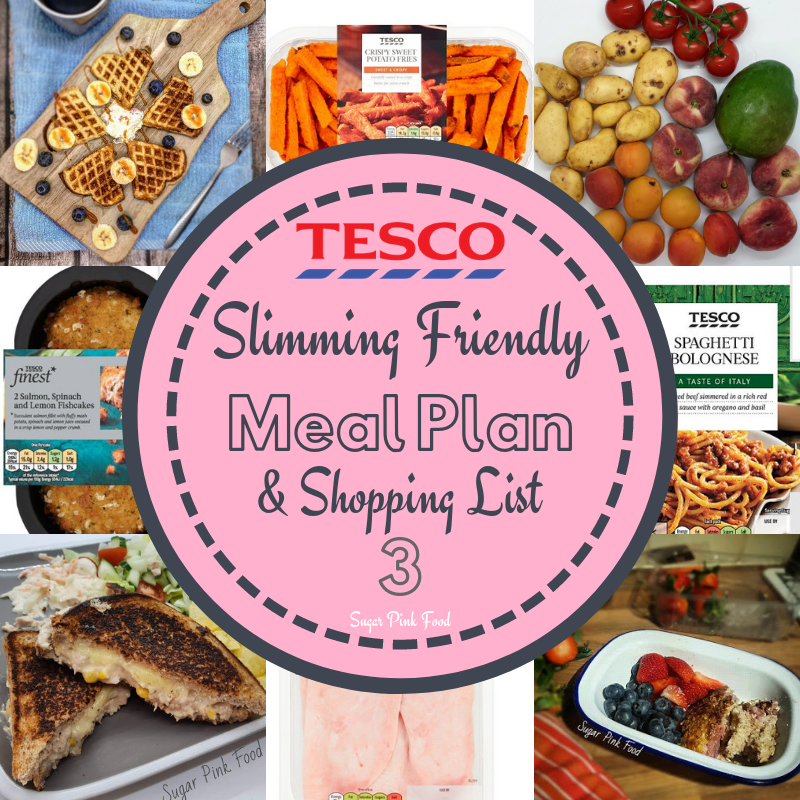 Tesco Budget Friendly Meal Plan Shopping List 3 Sugar Pink Food