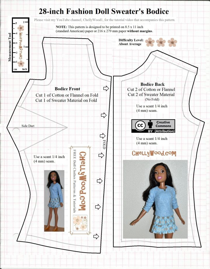 The Image Shows A Free Printable Pattern available As A PDF Pattern Or 