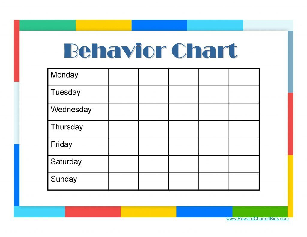 The Mesmerizing 9 Free Behavior Chart Template Word Pdf Docx With 