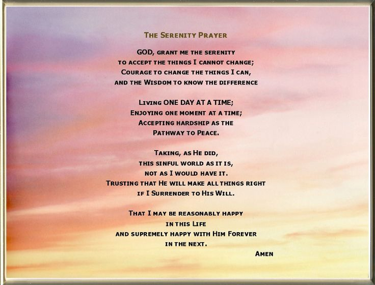 The Serenity Prayer Prayers Words To Live By Serenity Prayer 