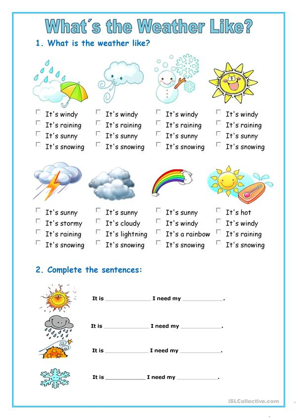 The Weather Worksheet Free ESL Printable Worksheets Made By Teachers
