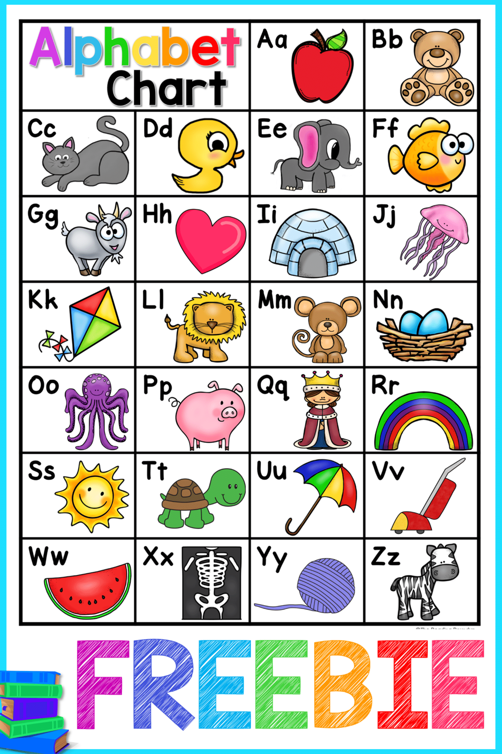 This FREE Printable Alphabet Chart Is Perfect To Help Your Kindergarten