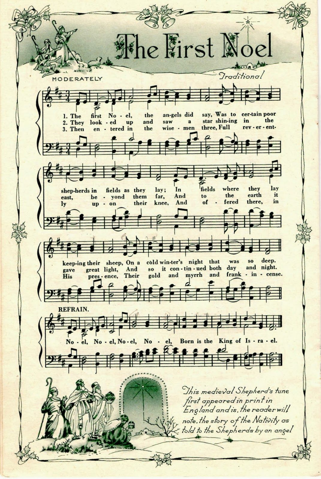 Vintage Christmas Music Digital Download Christmas Sheet Music 