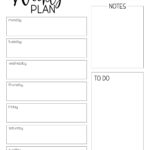 Weekly Planner Template Free Printable Paper Trail Design