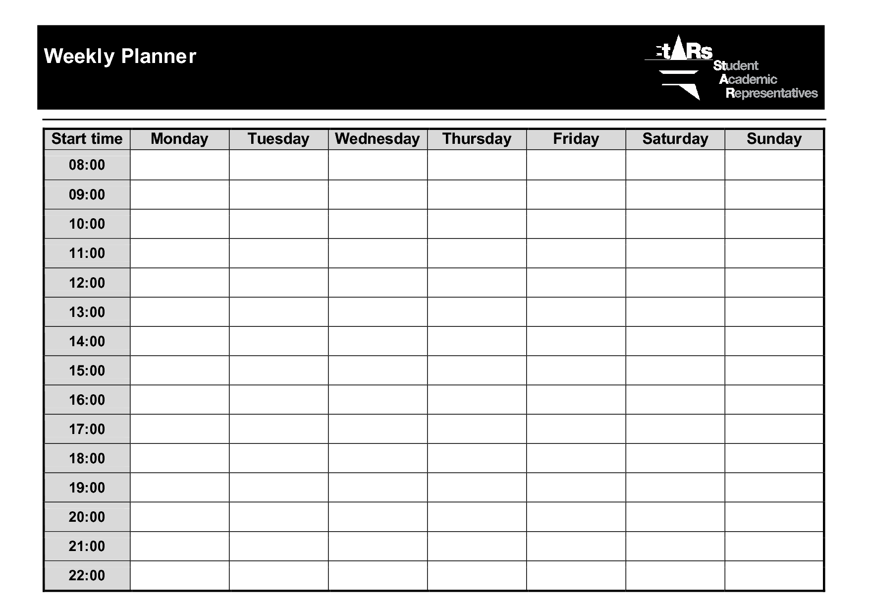 Weekly Planner Template PDF Weekly Planner Template Free Weekly 