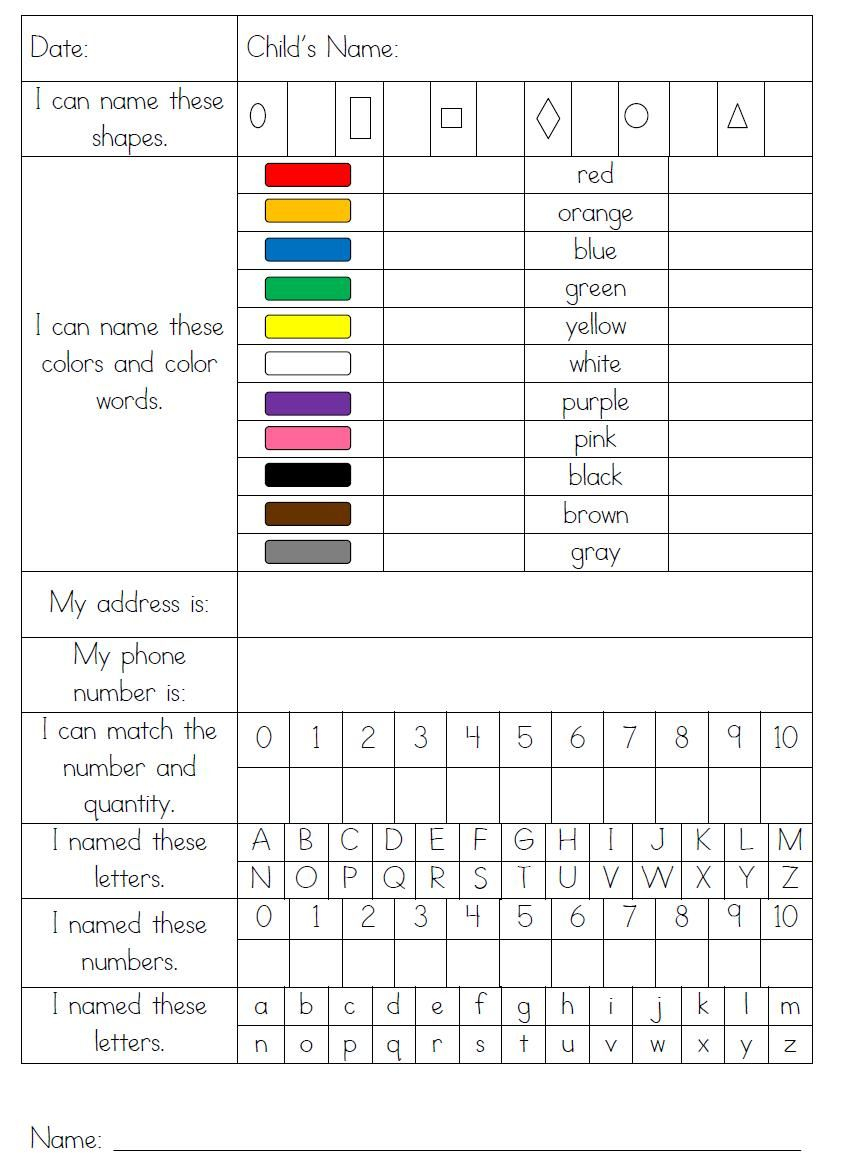 Wild Fun In Pre K Assessment Kindergarten Assessment Preschool 