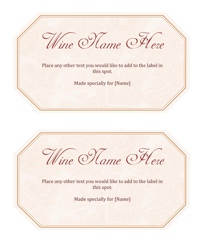 Wine Label Template Make Your Own Wine Labels