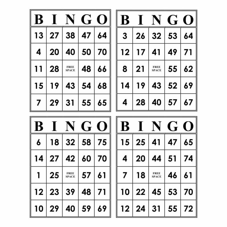 10 Best Paper Bingo Sheets Printable Printablee