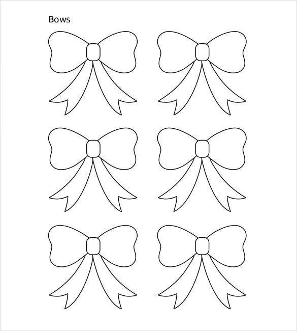 10 Paper Bow Templates Free Sample Example Format Download Free 