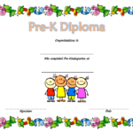 10 Pre K Diploma Certificate Editable Templates FREE