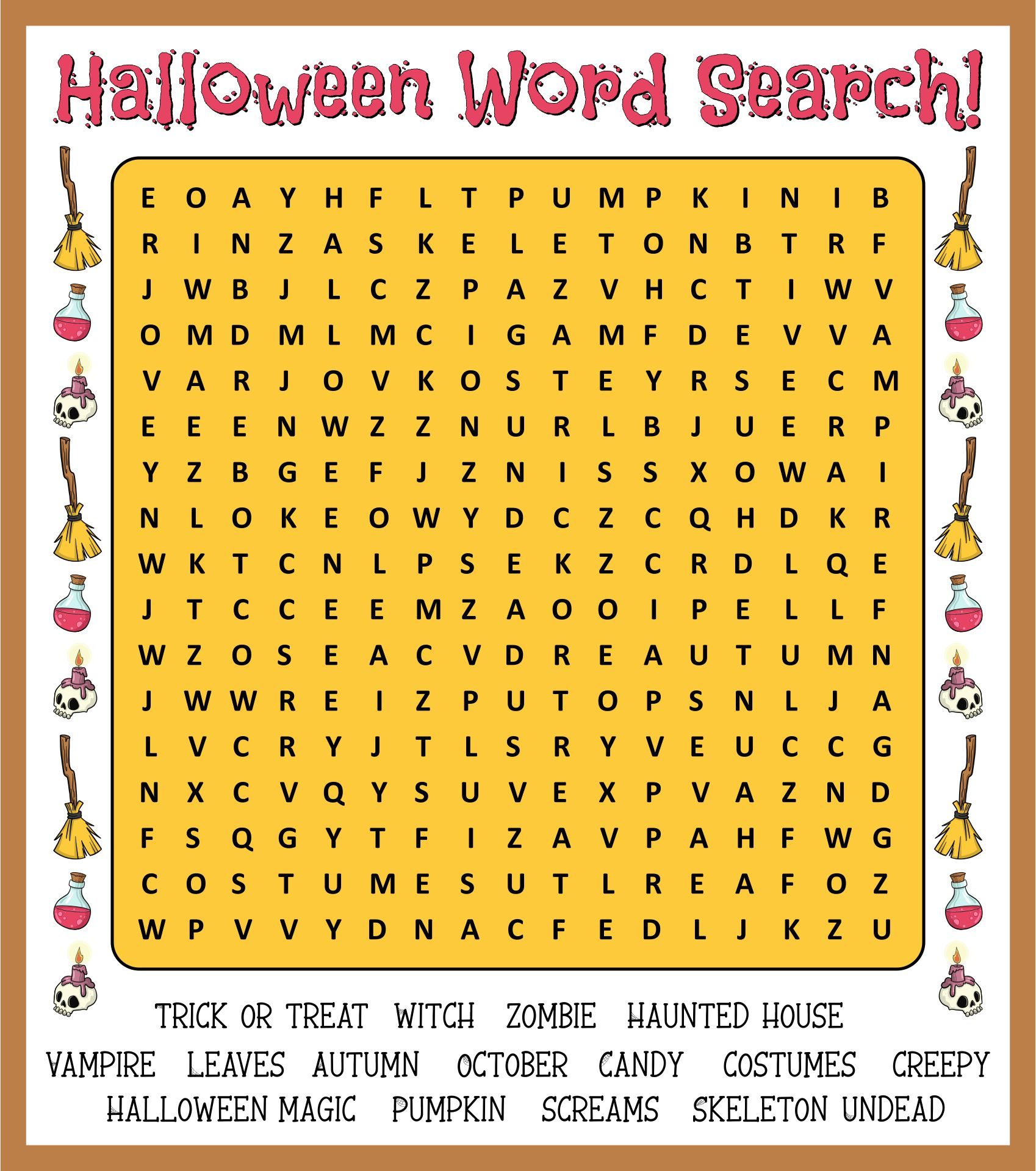 15 Best Printable Halloween Games Printablee